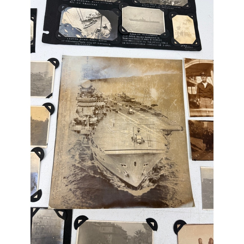 WWII USS Eagle Aircraft Carrier Photo Lot Original US Navy Sailors Slides - BH - Picture 2 of 9